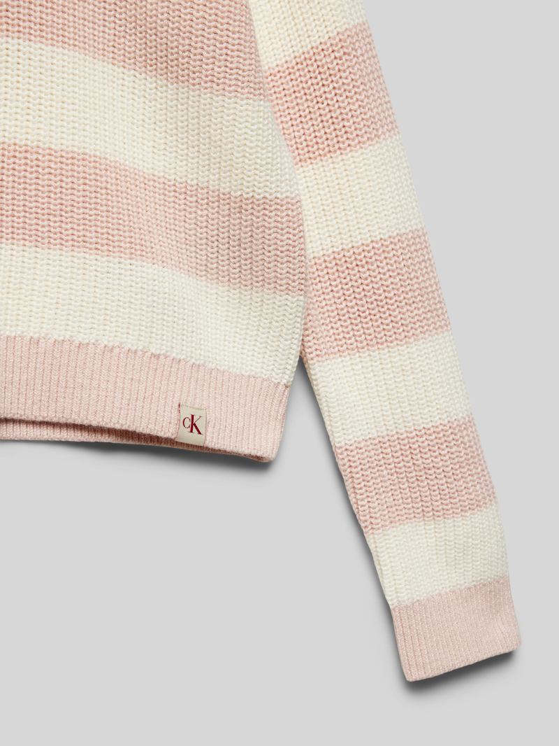 Calvin Klein Jeans Oversized gebreide pullover met geribde ronde hals