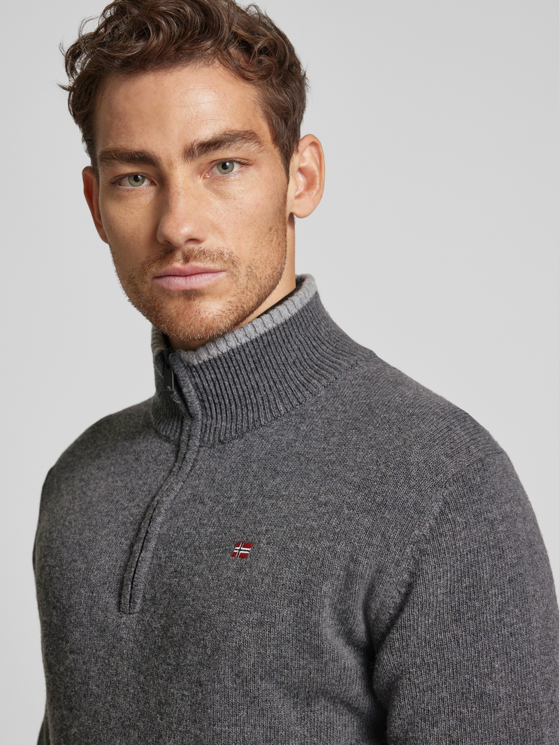 Napapijri Gebreide pullover met logostitching model 'DAIN'