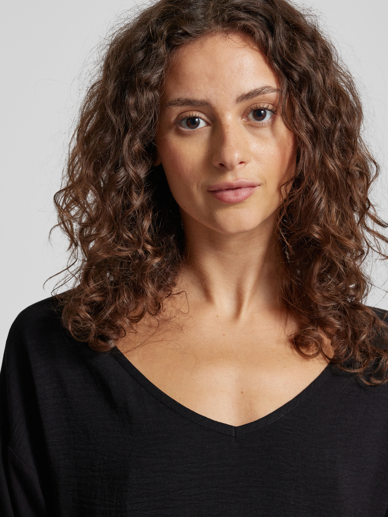 QS Shirt met 3 4-mouwen en extra brede schouders