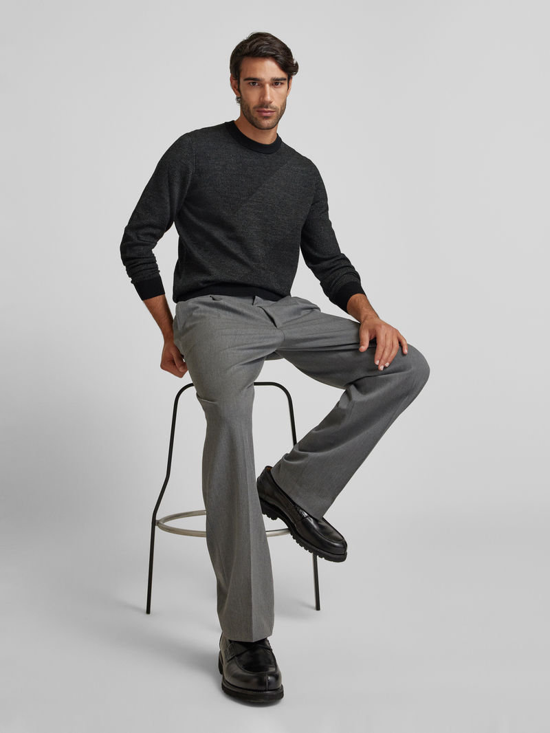 Boss Gebreide pullover van scheerwol model 'Eclaus'