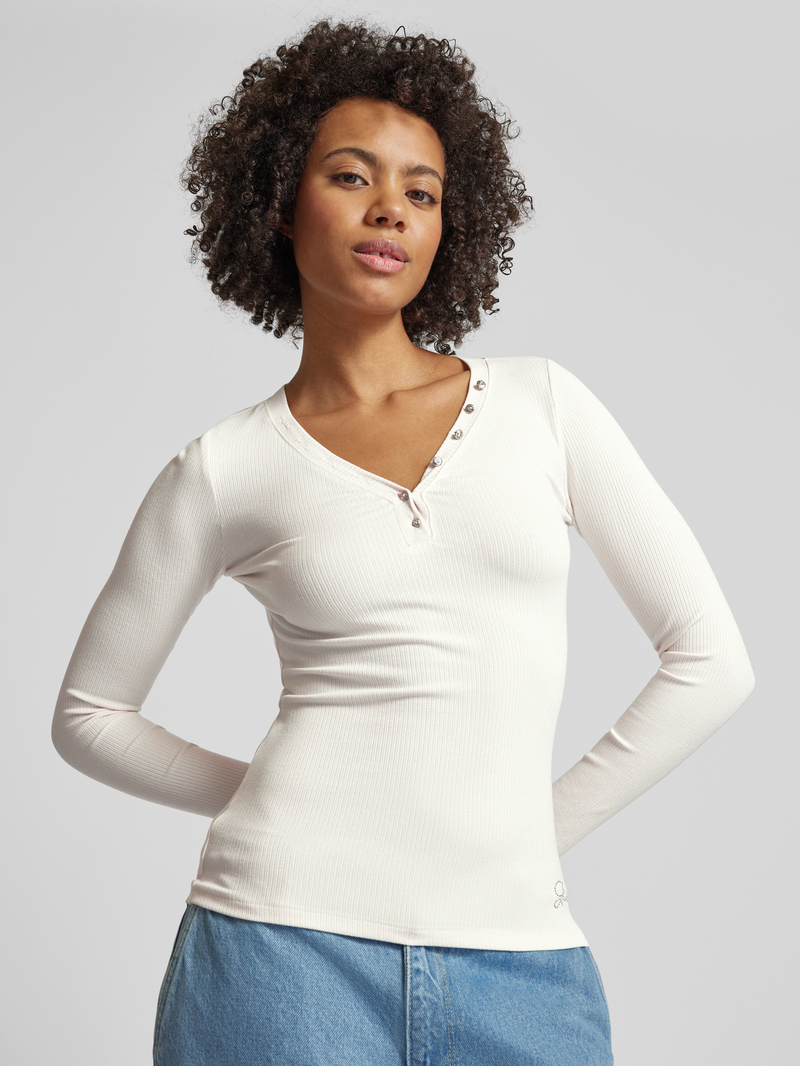 Guess Shirt met lange mouwen in riblook model 'KYLA'