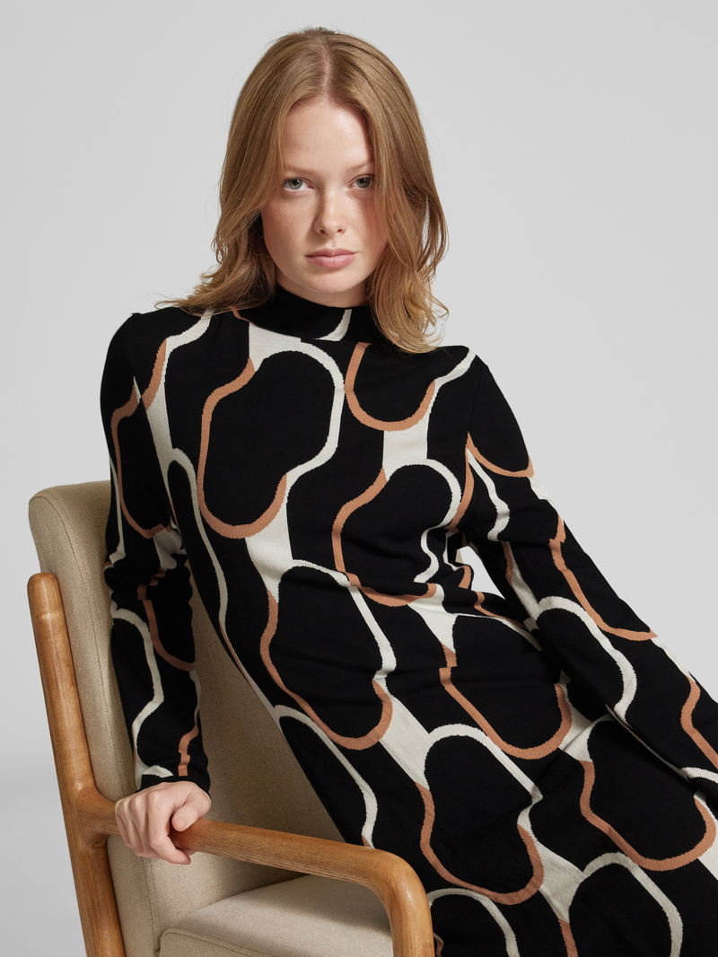 s.Oliver BLACK LABEL Gebreide jurk met opstaande kraag