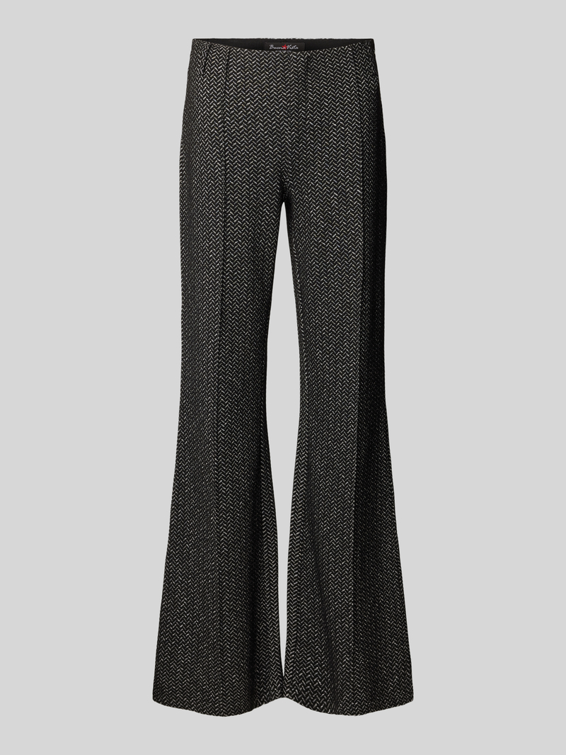 Buena Vista Flared cut stoffen broek met structuurmotief model 'Antigua'