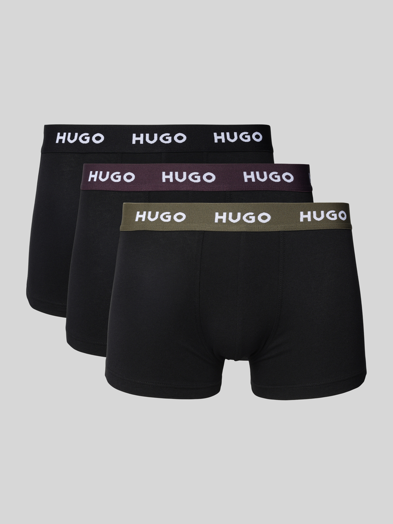 HUGO Boxershort met band met label in een set van 3 stuks