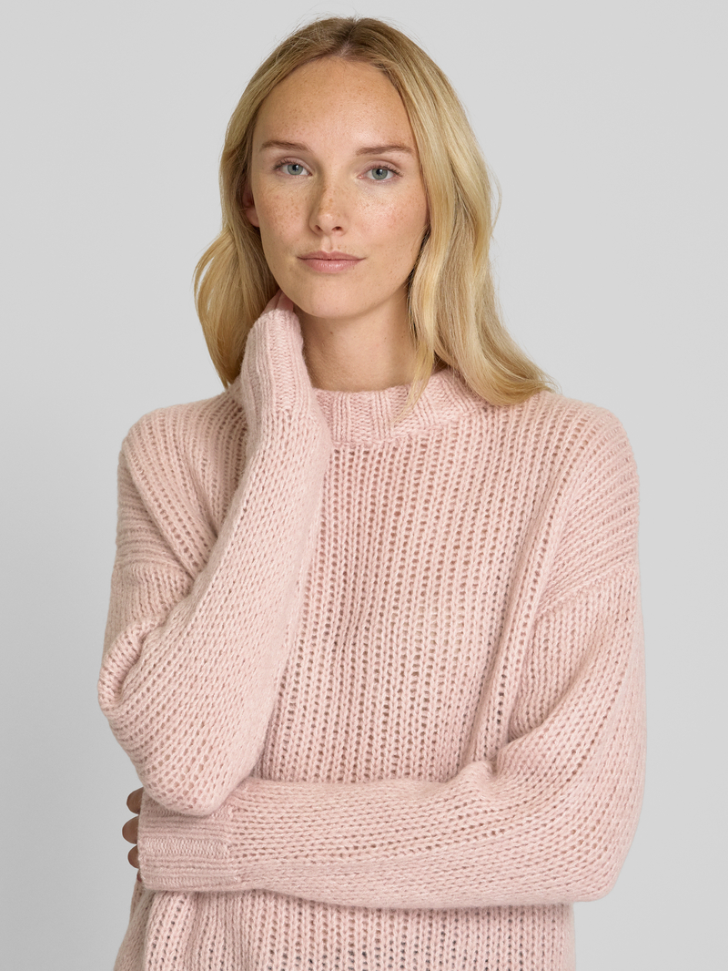 HUGO Wollen pullover met labelstitching model 'Sloossy'