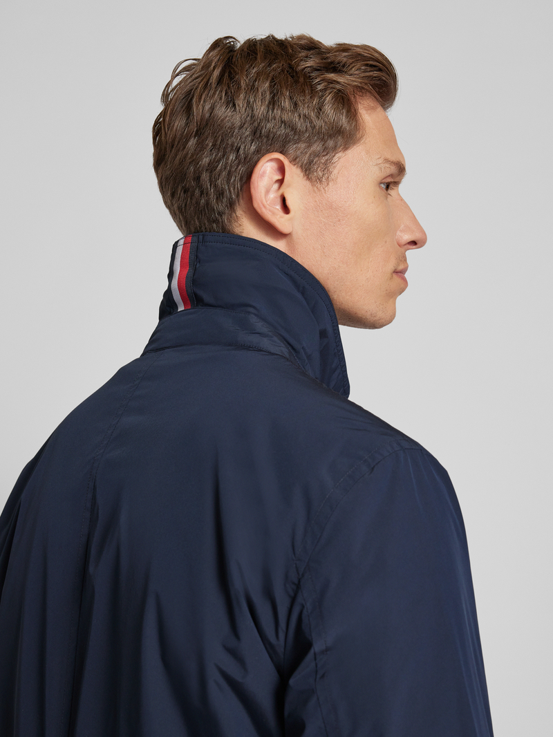 Tommy Hilfiger Gewatteerde lange jas met kentkraag