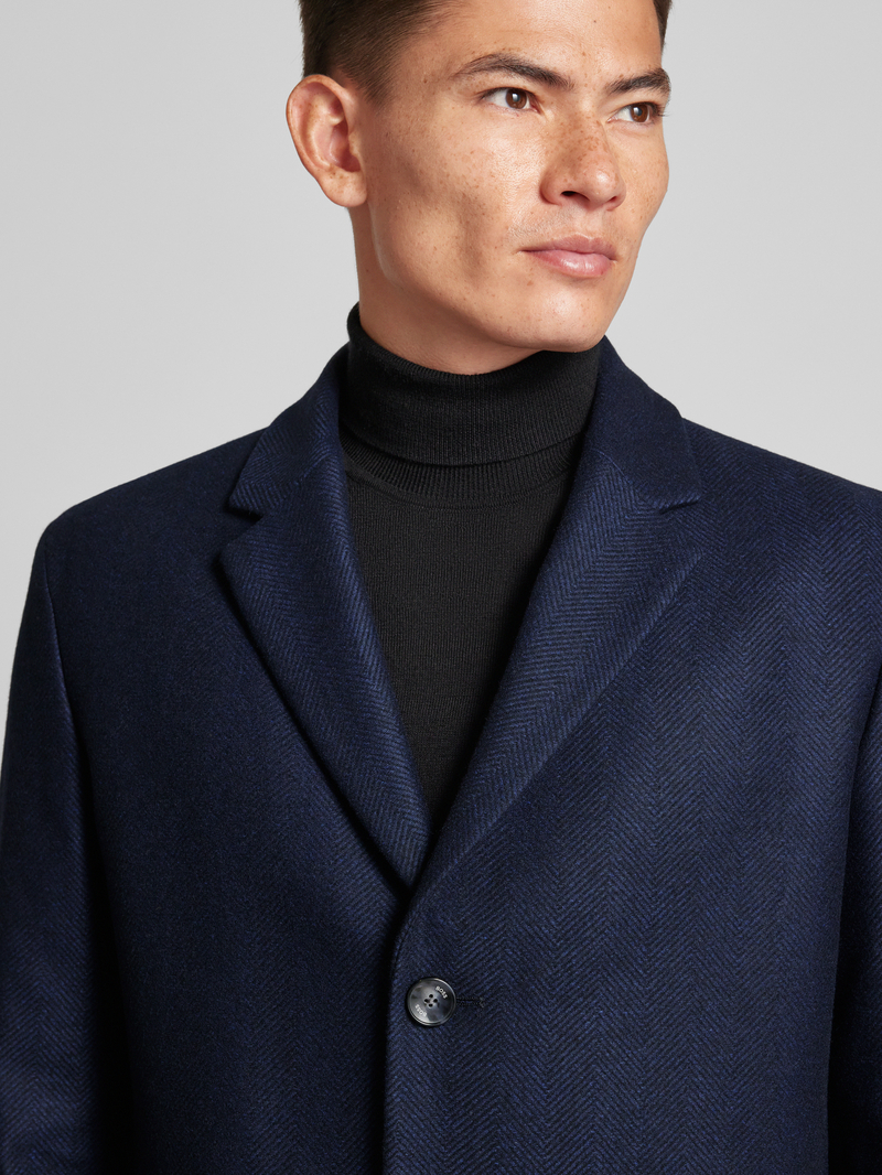 Boss Lange jas met reverskraag model 'Hyde'