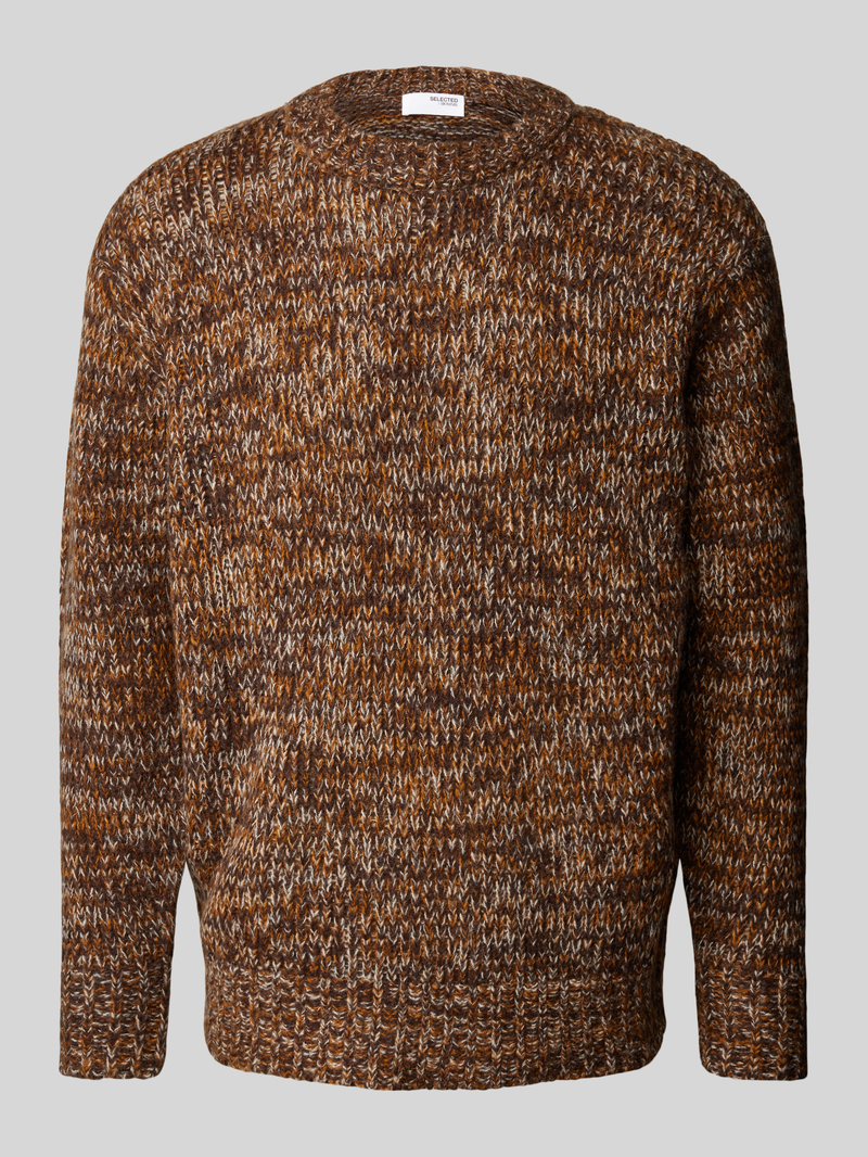 Selected Homme Gebreide pullover met ronde hals, model 'PEPPER'