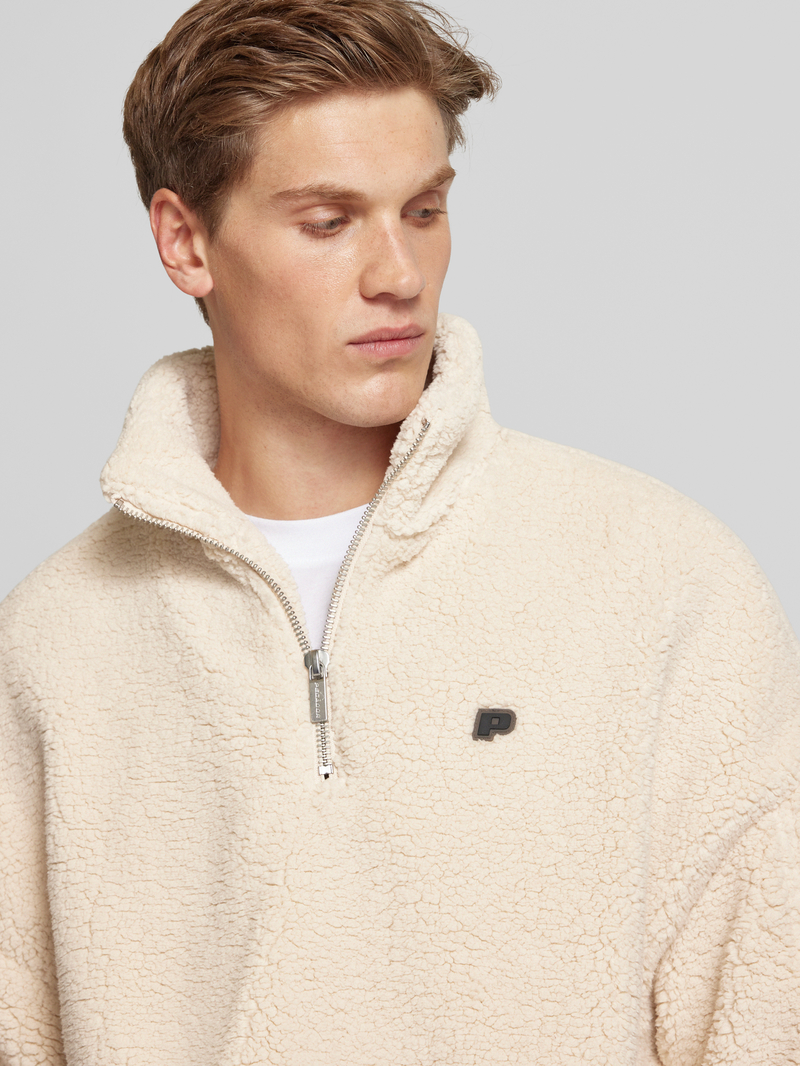 Pegador Sherpa jacket met logopatch model 'MUNOZ'
