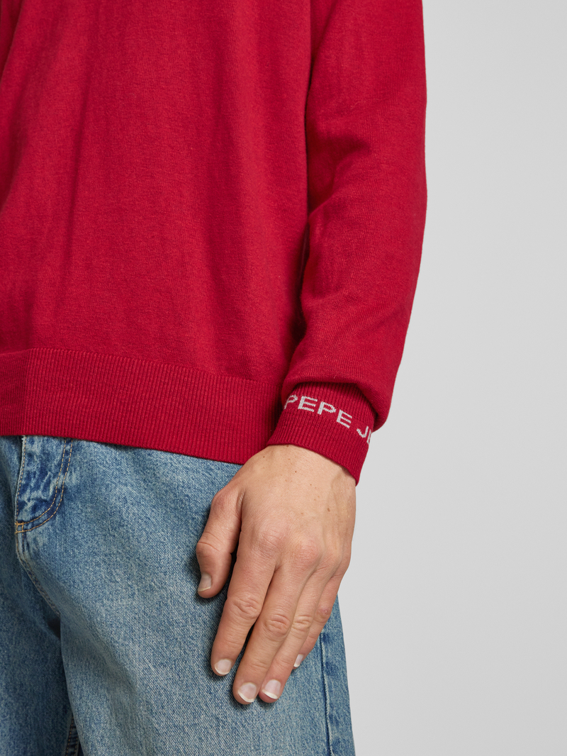 Pepe Jeans Gebreide pullover met ronde hals model 'Andre'