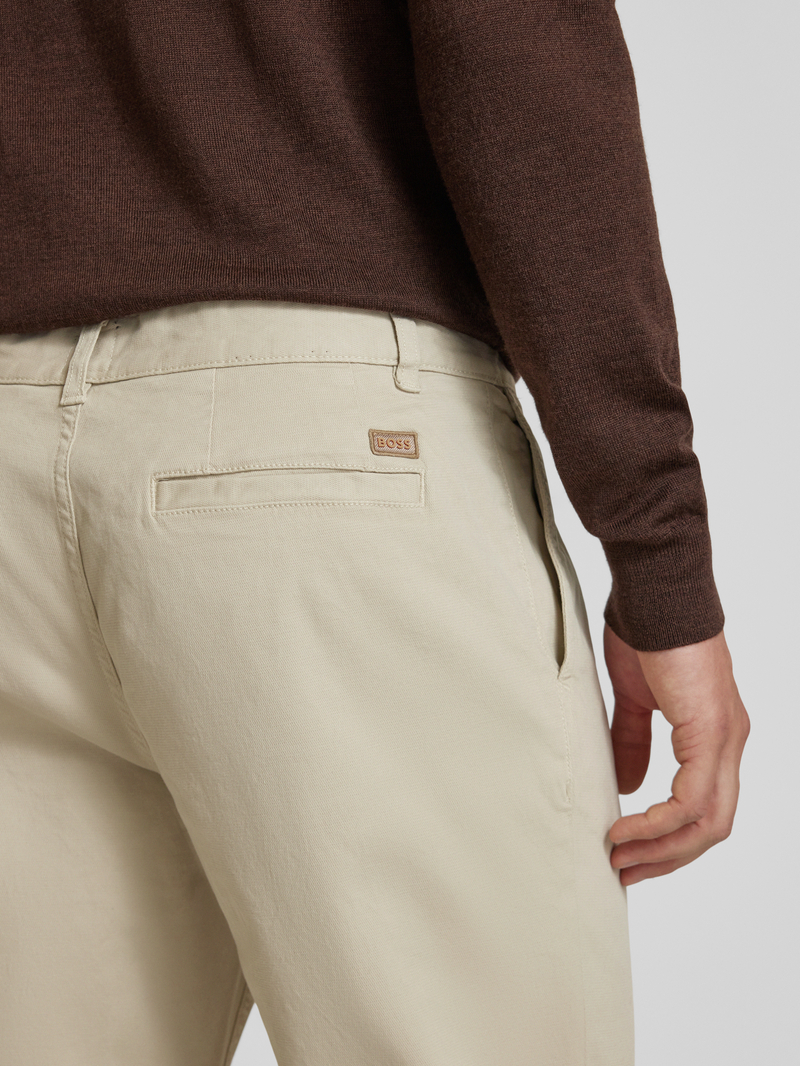 Boss Orange Slim fit chino met bandplooien