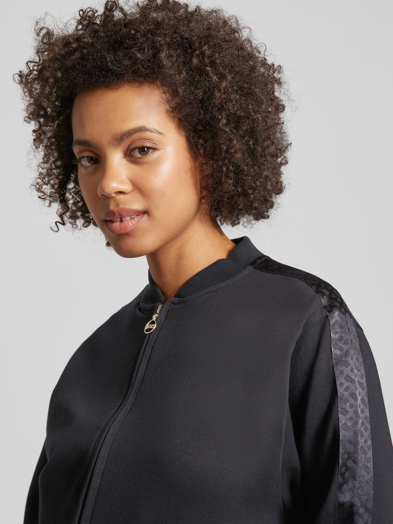 Boss Sweatjack met labeldetails model 'Cosmo'