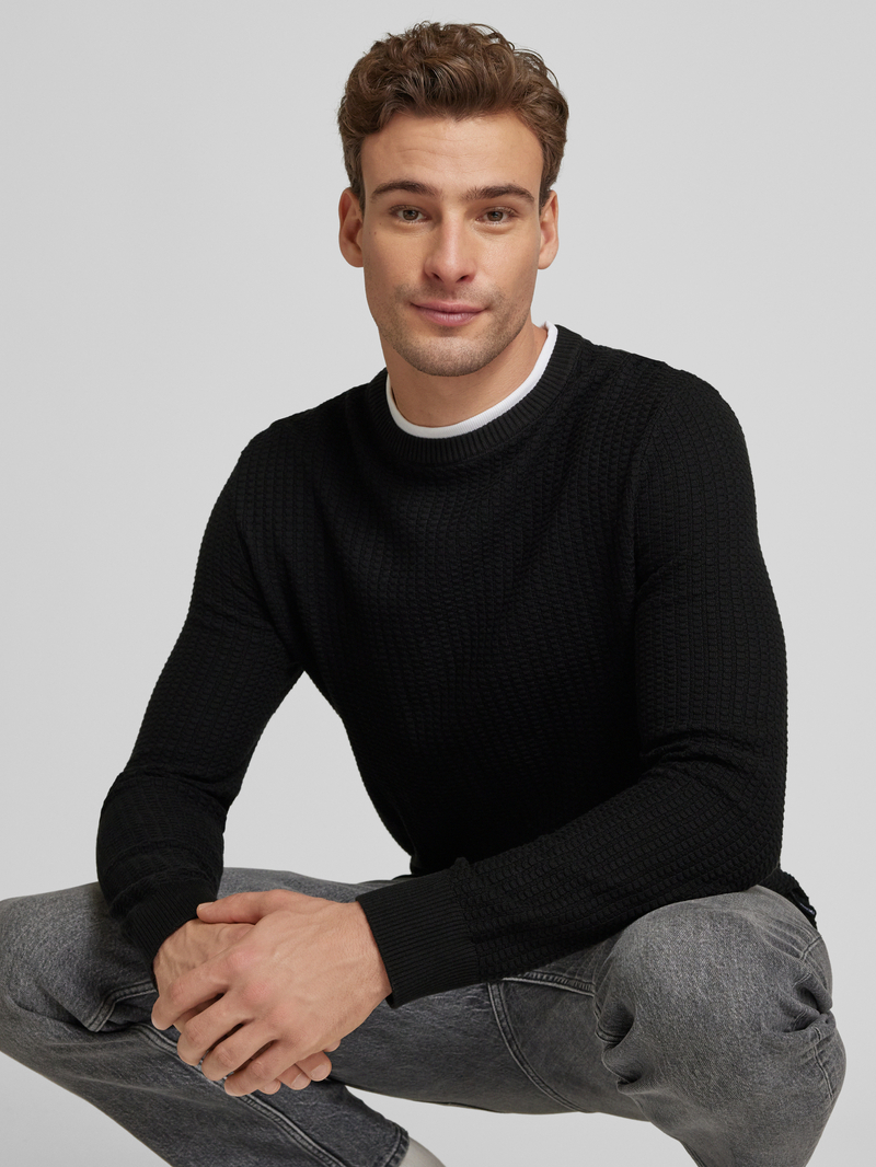 Tom Tailor Denim Gebreide pullover in 2-in-1-look
