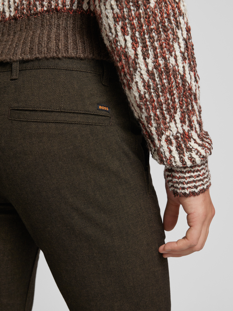 Boss Orange Slim fit chino in gemêleerde look