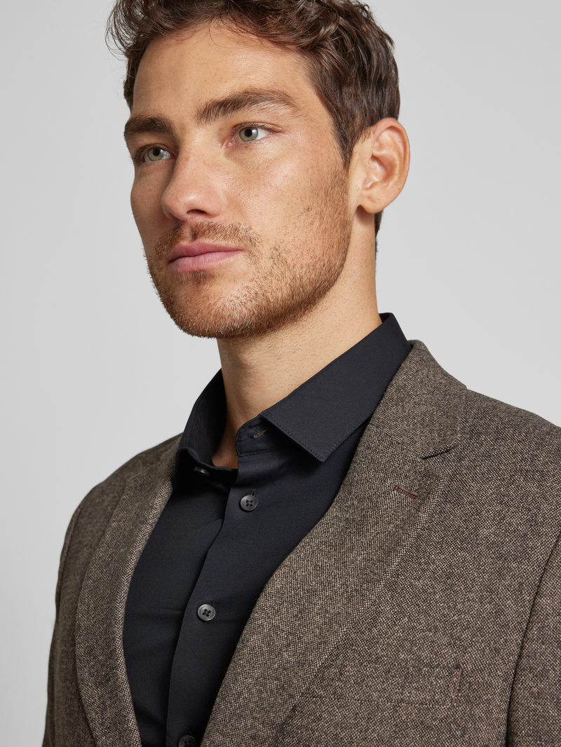 casual friday Slim fit vrijetijdsoverhemd met kentkraag model 'Palle'