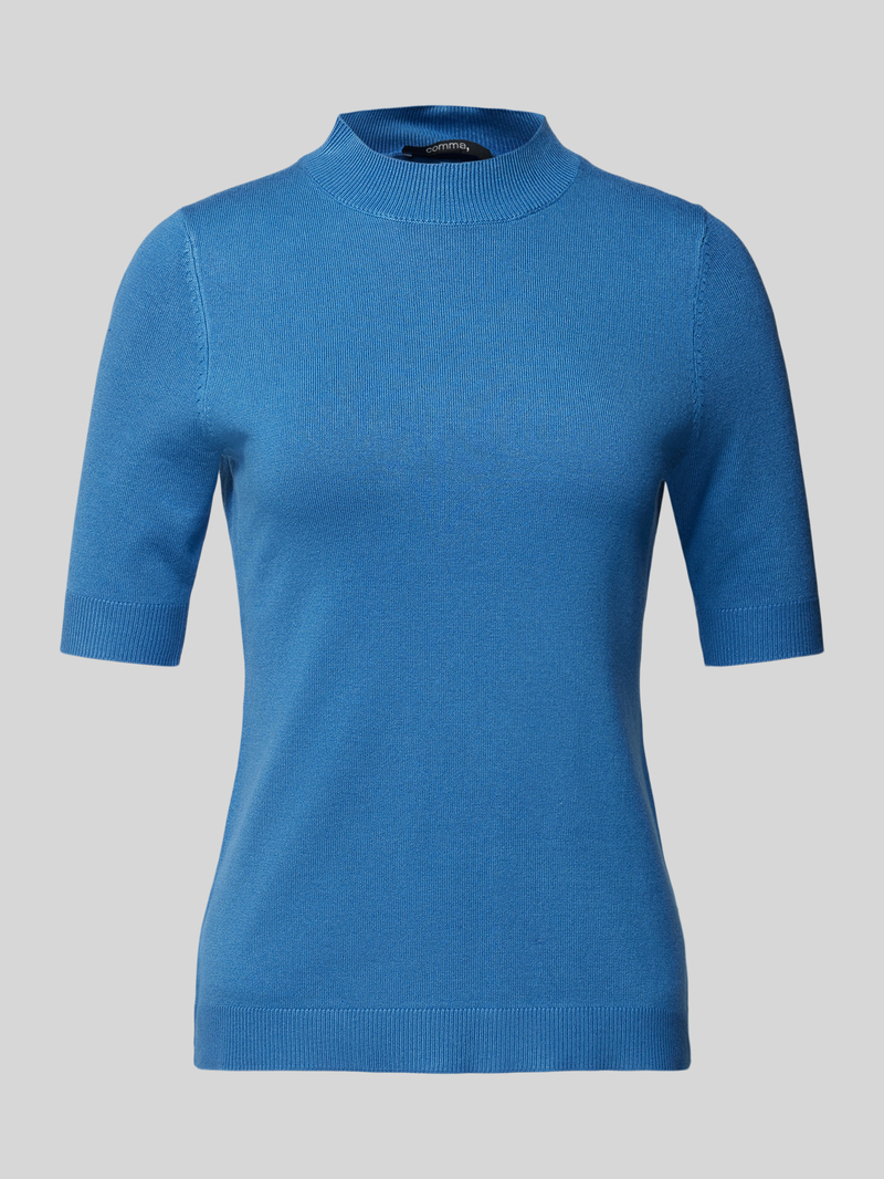 comma Gebreide pullover met 1 2-mouwen en opstaande kraag
