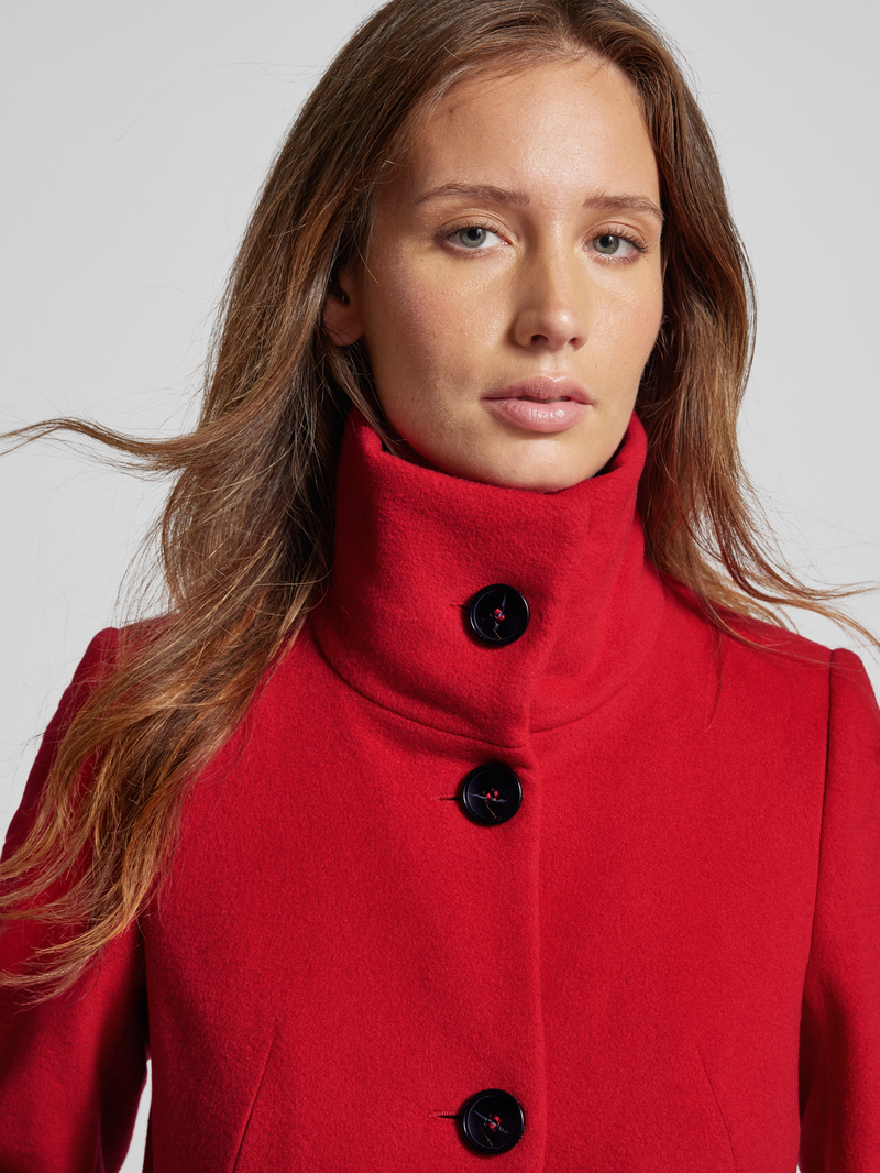 Milo Coats Lange jas met opstaande kraag model 'Babette'