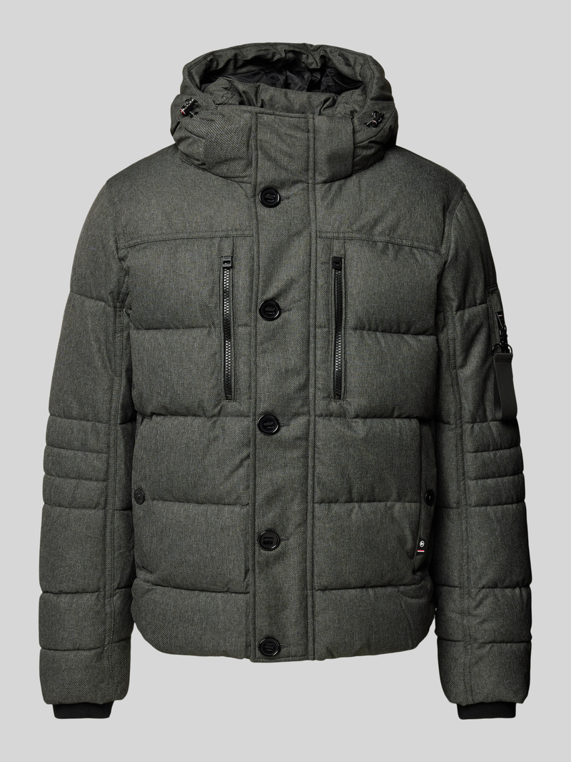 Tom Tailor Regular fit gewatteerd jack met afneembare capuchon