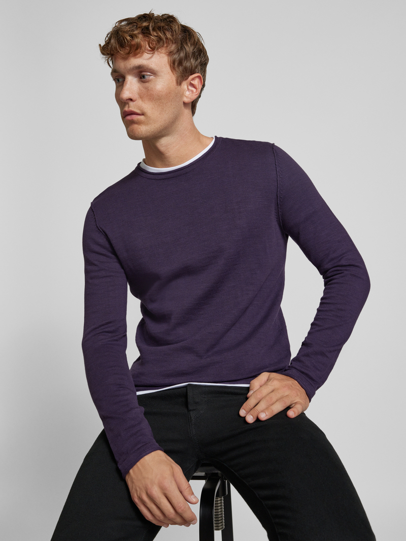 s.Oliver RED LABEL Regular fit gebreide pullover met rolboorden