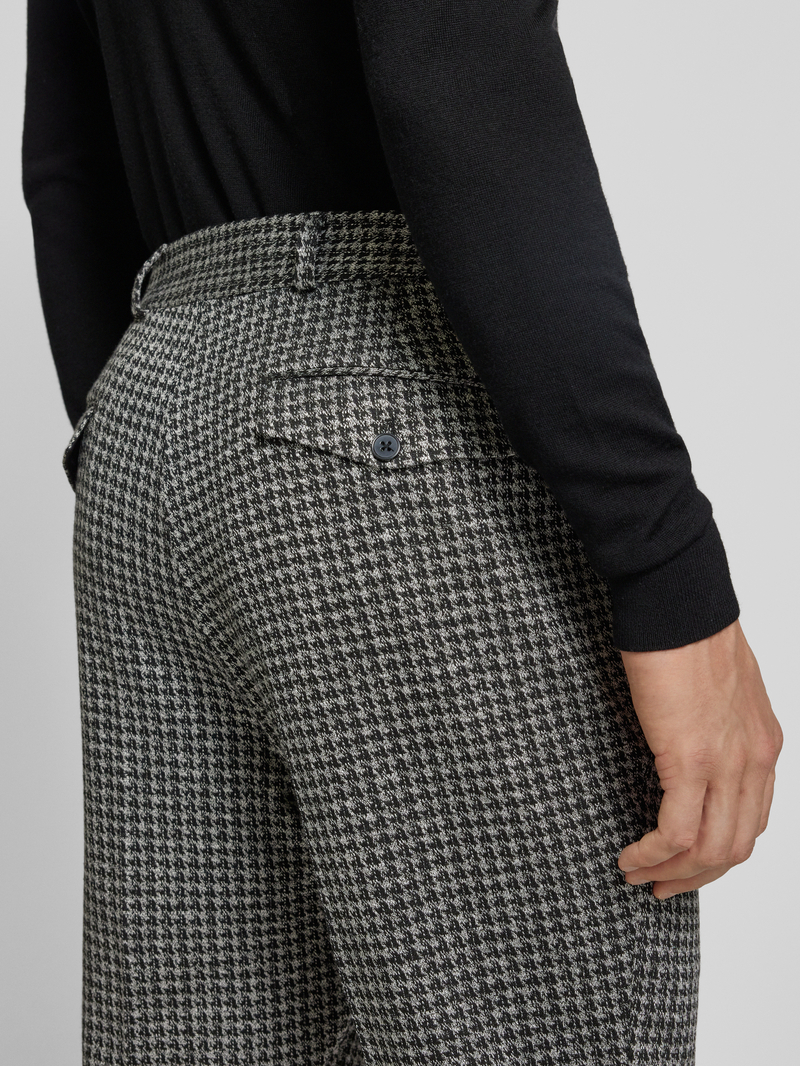 Zuitable Broek met pied-de-poule-motief model 'Cliff'