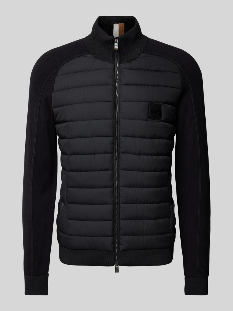 Boss Gebreid jack met opstaande kraag model 'Esfero'