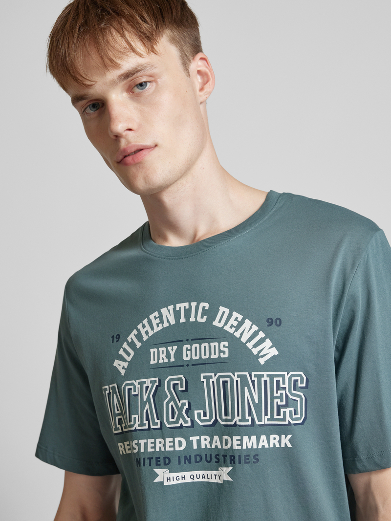 jack & jones T-shirt met labelprint model 'ELOGO'