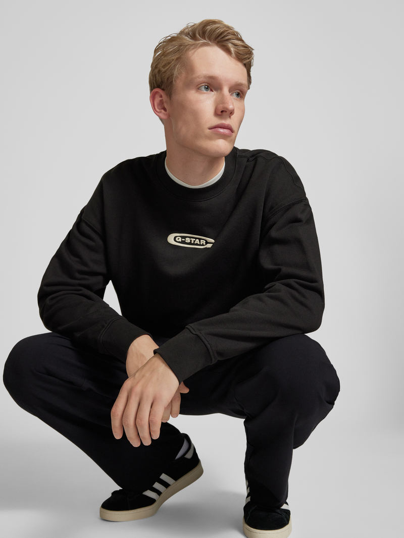 G-Star Raw Sweatshirt met labelprint model 'Photo'