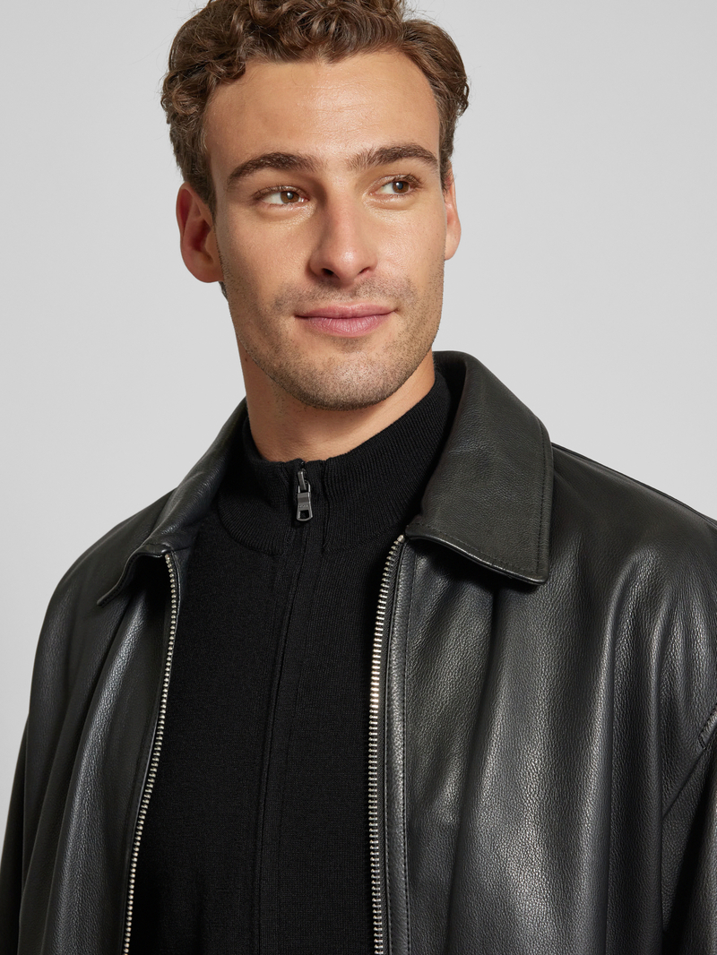 OLYMP Level Five Slim fit gebreid jack met opstaande kraag