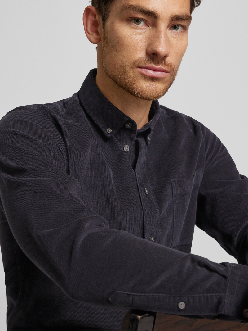 casual friday Regular fit corduroy overhemd met button-downkraag model 'ANTON'