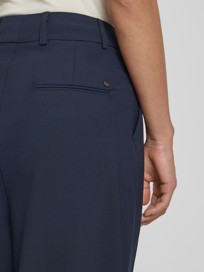 MOS MOSH Wide leg pantalon met bandplooien model 'Kay Piet'