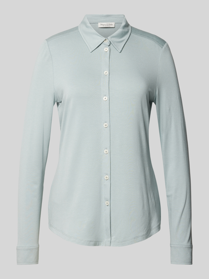 Marc O'Polo Regular fit jersey blouse van viscosemix met smalle mouwen