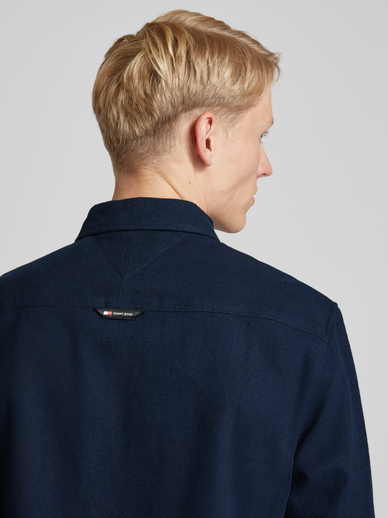 Tommy Jeans Regular fit flanellen overhemd met borstzak