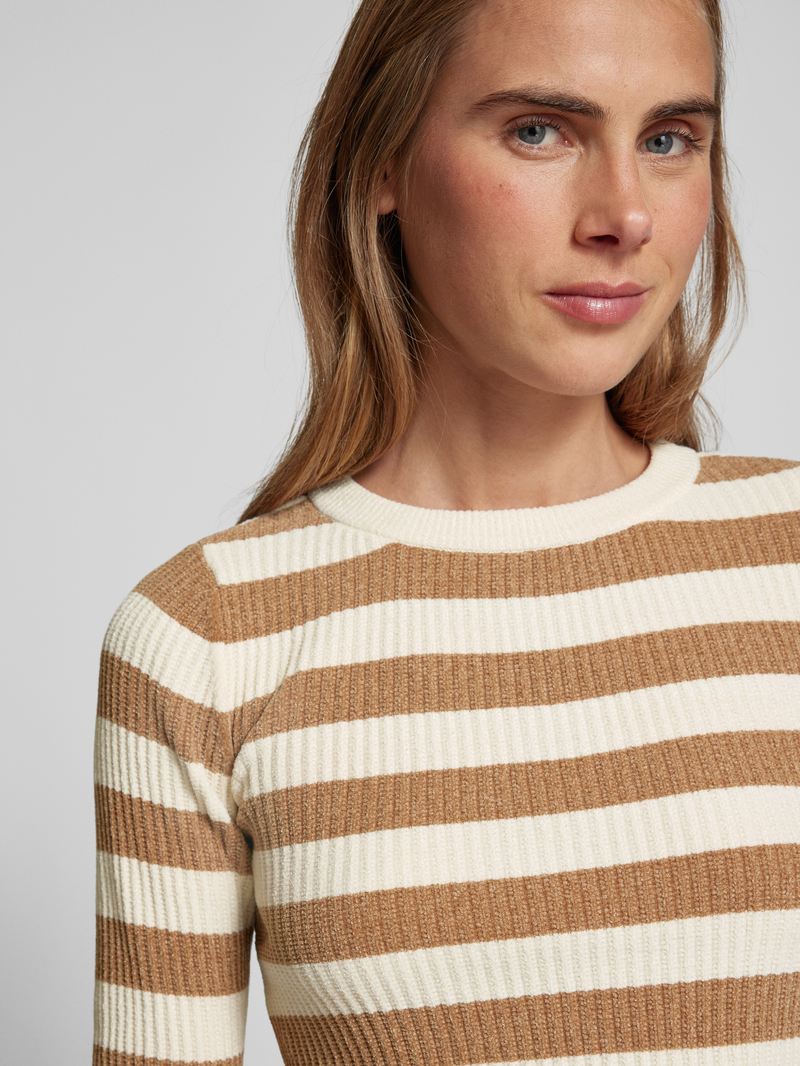 Vero Moda Slim fit gebreide pullover met streepmotief model 'CHILI'