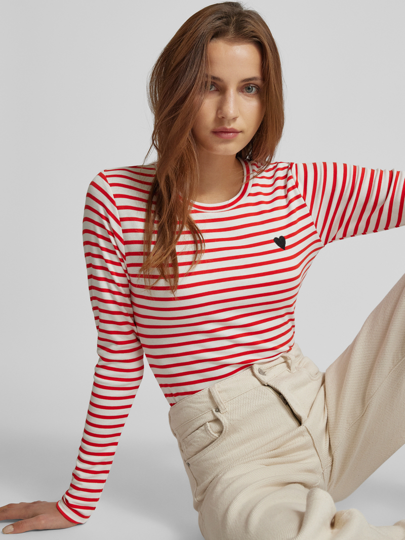 Kaffe Shirt met lange mouwen en labelstitching