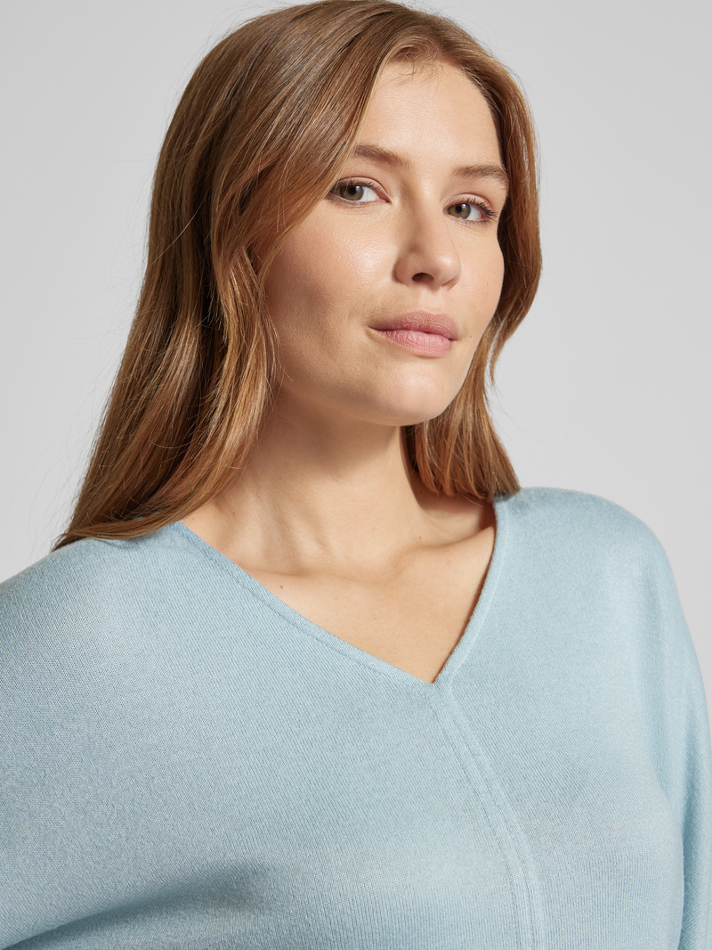 Opus Gebreide pullover met deelnaad model 'Silomon'