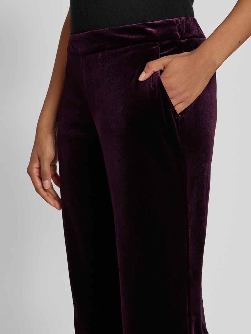 STEHMANN Straight leg stoffen broek met elastische band model 'Flanna'
