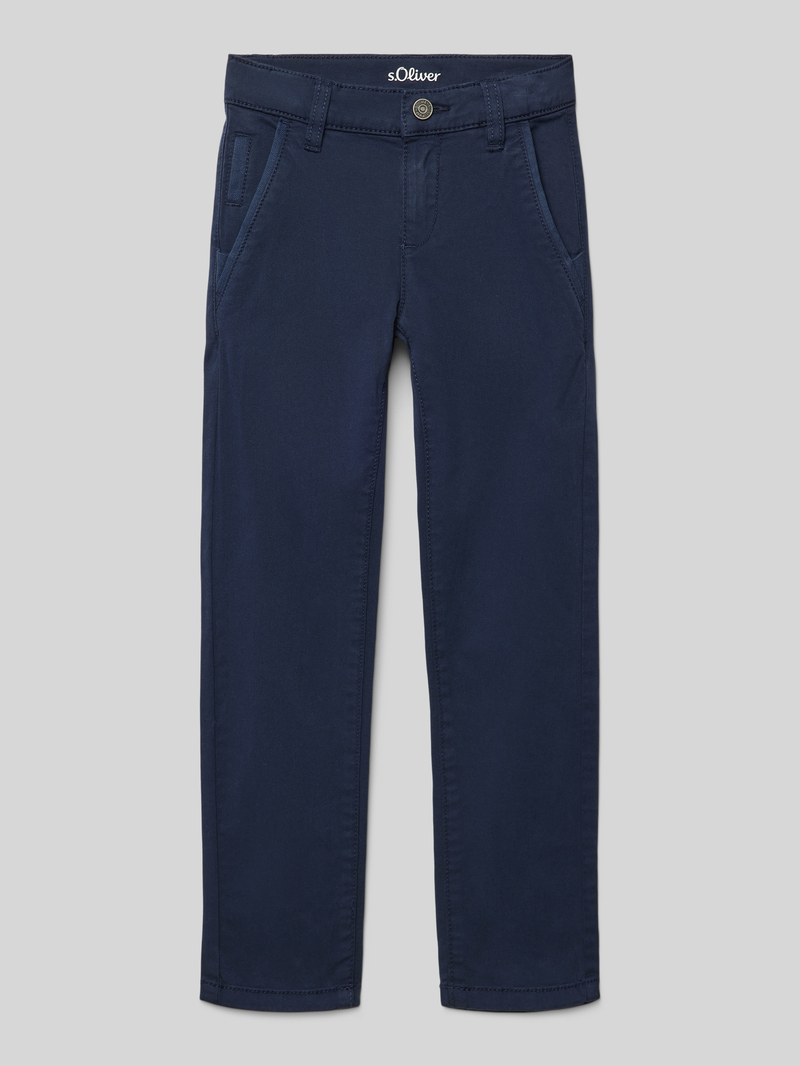 s.Oliver RED LABEL Slim fit stoffen broek van twill