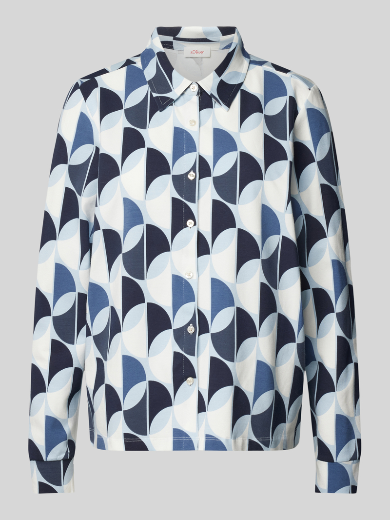 s.Oliver RED LABEL Regular fit overhemdblouse van jersey