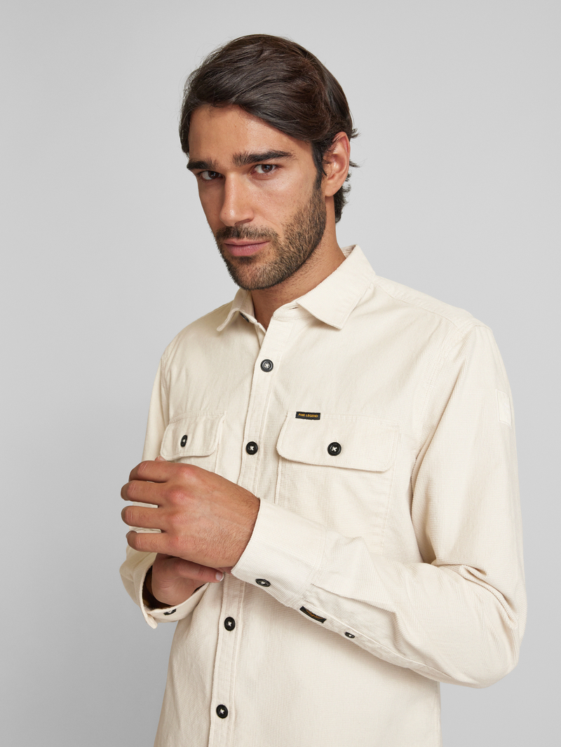 PME Legend Regular fit overhemdjack met kentkraag