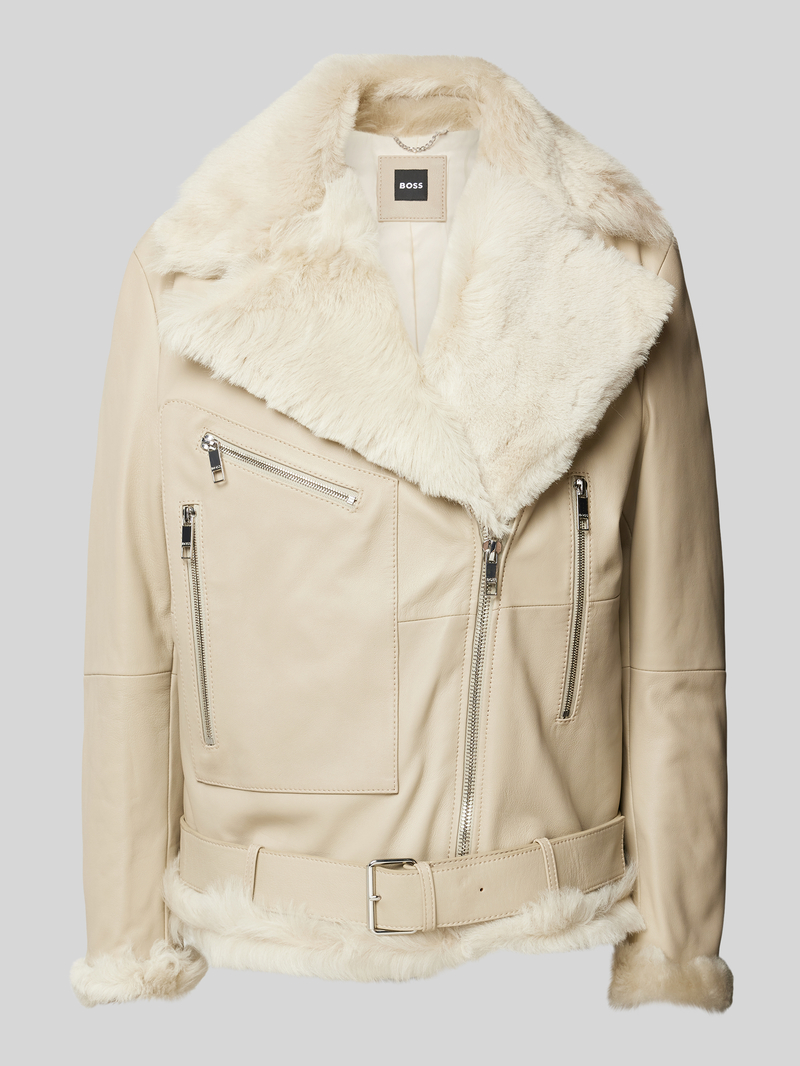 Boss Leren jack van lamsleer model 'Sabbina'