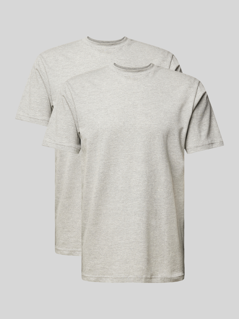 RAGMAN T-shirt met geribde ronde hals
