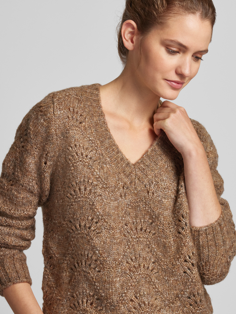 Pieces Regular fit gebreide pullover met herfstmotief model 'BIBBI'