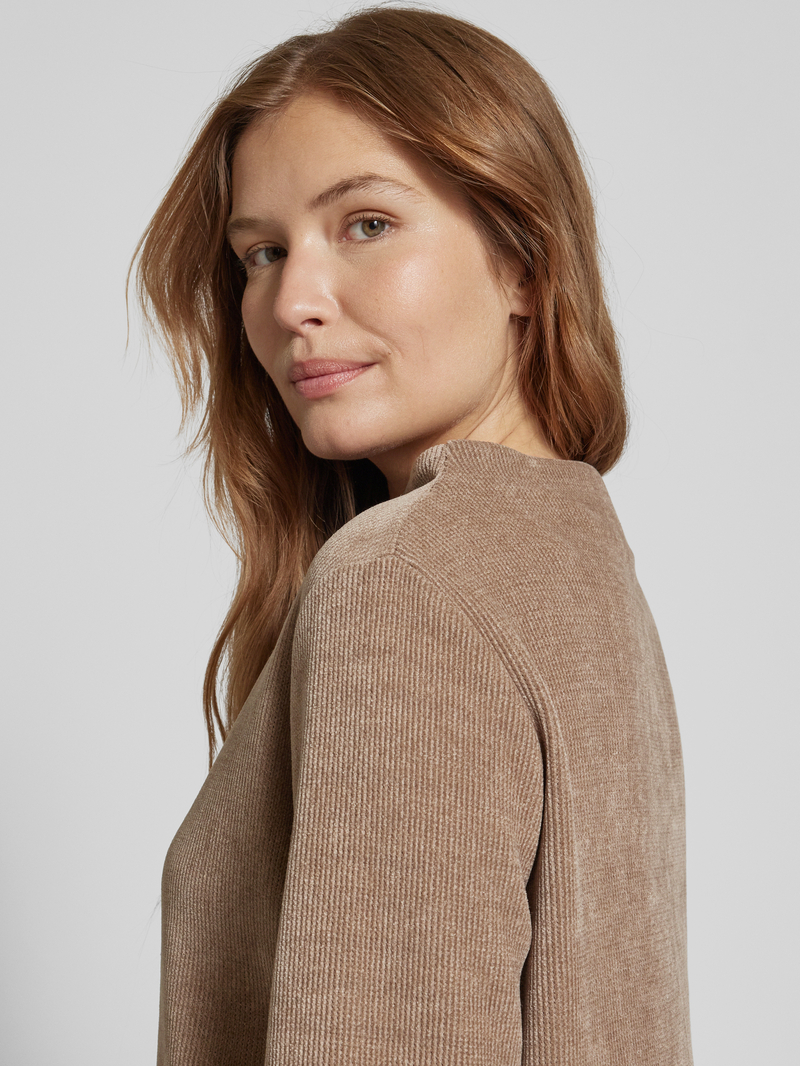 Opus Sweatshirt met opstaande kraag model 'Gelvet'