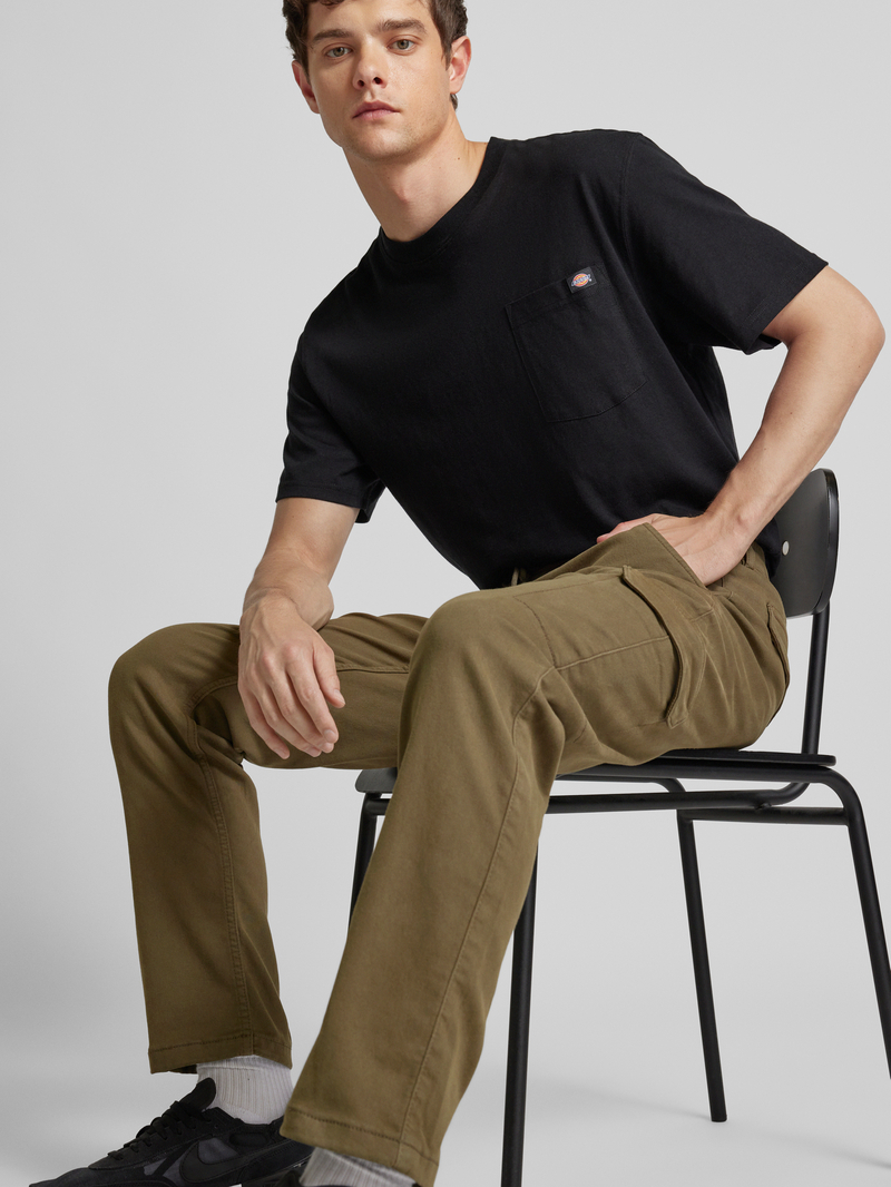 Pepe Jeans Slim fit cargobroek met tunnelkoord model 'Gymdigo'