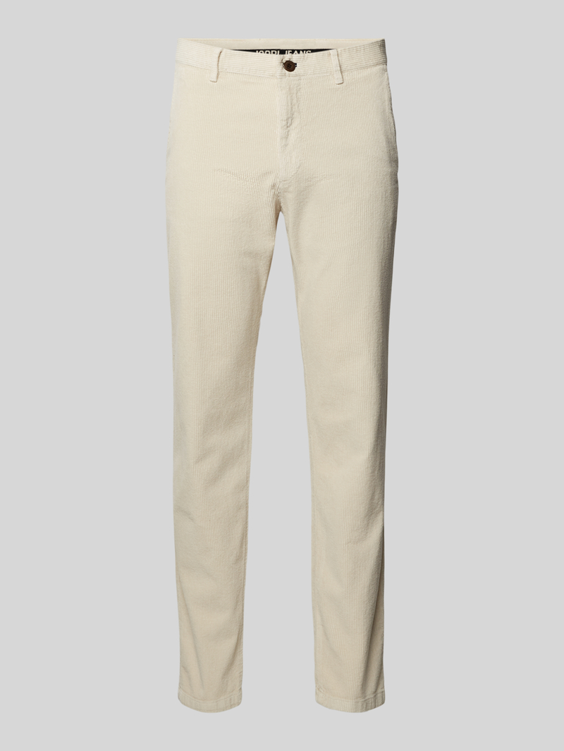 JOOP! JEANS Modern fit corduroy broek met riemlussen model 'Matthew'
