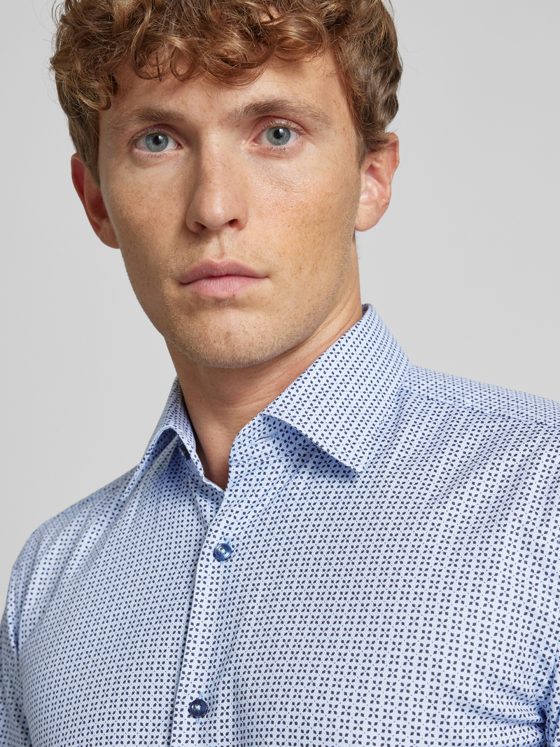 Boss Slim fit zakelijk overhemd met kentkraag model 'Hank'