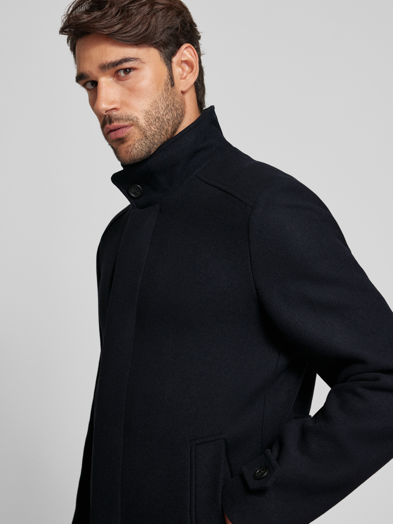 Selected Homme Lange jas met opstaande kraag model 'NEW REUBEN'