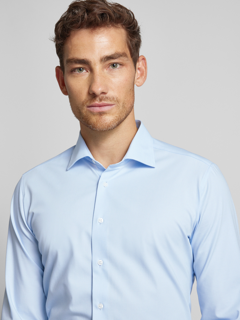 Eterna Slim fit zakelijk overhemd met kentkraag