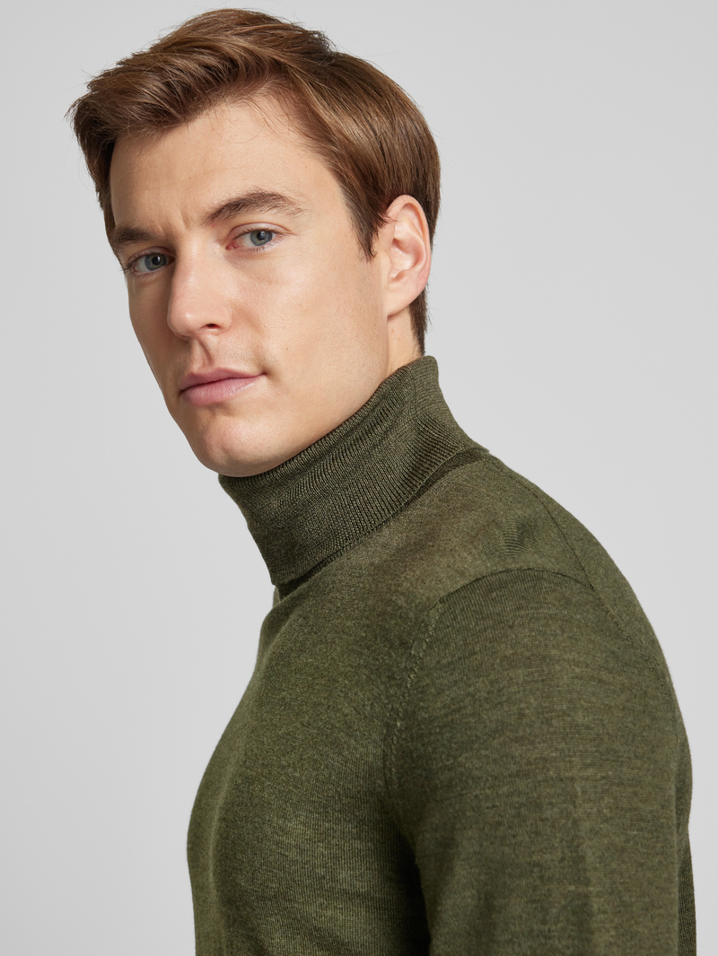 JOOP! Collection Coltrui van zuivere scheerwol met deelnaden