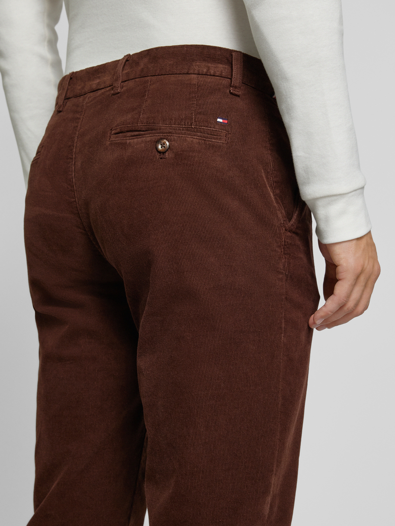 Tommy Hilfiger Regular fit corduroy broek met riemlussen model 'DENTON'